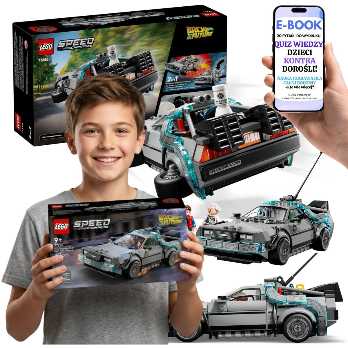 LEGO POWRÓT DO PRZYSZŁOŚCI 77256 Wehikuł Czasu Delorean Prezent LEGO + E-BOOK-2