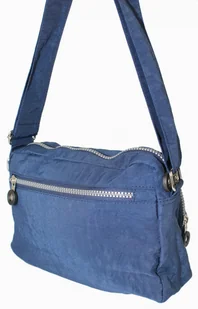 Stylowa Lekka Materiałowa Torba Pozioma Średnia Na Ramię Bag Street NR 2223 GRANATOWY - Gadżety dla niej i dla niego - miniaturka - grafika 6