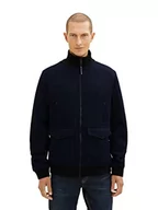 Swetry męskie - TOM TAILOR Męskie Kardigan ze stójką 1033687, 10668 - Sky Captain Blue, XXL - miniaturka - grafika 1