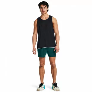 Męskie spodenki treningowe Under Armour Project Rock Ultimate 5" Training Short - zielone - UNDER ARMOUR - Spodnie sportowe męskie - miniaturka - grafika 1