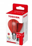 Żarówki LED - Żarówka Led Kulka E14 4,5W czerwona Toshiba - miniaturka - grafika 1