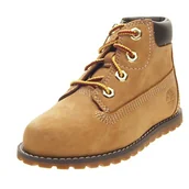 Buty dla dziewczynek - Timberland Unisex Pokey Pine 6 klasyczne buty dziecięce, zamek błyskawiczny, beżowy - Beżowe Wheat - 22 EU - miniaturka - grafika 1
