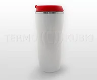 Kubki termiczne - Kubek termiczny 350 ml LADY (biało-czerwony) - miniaturka - grafika 1