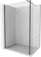 Ścianki i drzwi prysznicowe - Mexen Kioto ścianka prysznicowa Walk-in 90 x 40 cm, transparent, czarna - 800-090-212-70-00-040 - miniaturka - grafika 1