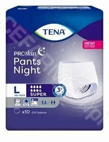 SCA Tena ESSITY Pants ProSkin Super Night L (100 - 135 cm), 10 sztuk Wysyłka kurierem tylko 10,99 zł - Pieluchy dla dorosłych - miniaturka - grafika 1