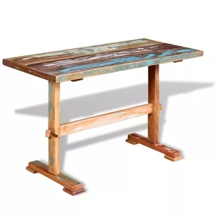 vidaXL Stół do jadalni z litego drewna odzyskanego, 120x58x78 cm - Stoły - miniaturka - grafika 1