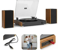 Gramofony - Audizio RP335 Vintage brązowy one size - miniaturka - grafika 1