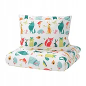 Pościel dla dzieci - IKEA LATTJO pościel dziecięca 150x200 zwierzaki - miniaturka - grafika 1