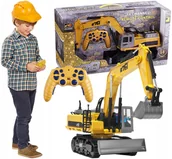 Zabawy w naśladowanie dorosłych - Zdalnie Sterowana Koparka Spychacz Na Pilot Metal Y308 - miniaturka - grafika 1
