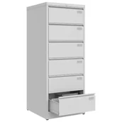 Meble i wyposażenie gabinetów medycznych - Szafka do przechowywania kopert B5 z szufladami z blokadą wysuwu SZK 318/6 LX BW - miniaturka - grafika 1