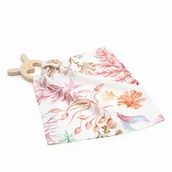 Gryzaki dla dzieci - Drewniany gryzak Q-bunny z chusteczką bambusową Flora / Qbana Mama - miniaturka - grafika 1