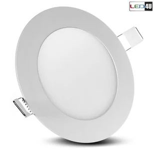 Maclean Panel LED sufitowy podtynkowy slim 6W Warm white 2800-3200K Led4U LD151W Fi120 H20mm - Lampy ogrodowe - miniaturka - grafika 1
