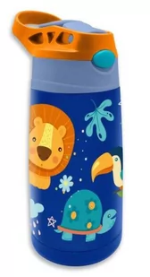 Bidon termiczny stalowy 400ml Jungle KL11258 Kids Euroswan - Bidony dla dzieci - miniaturka - grafika 1