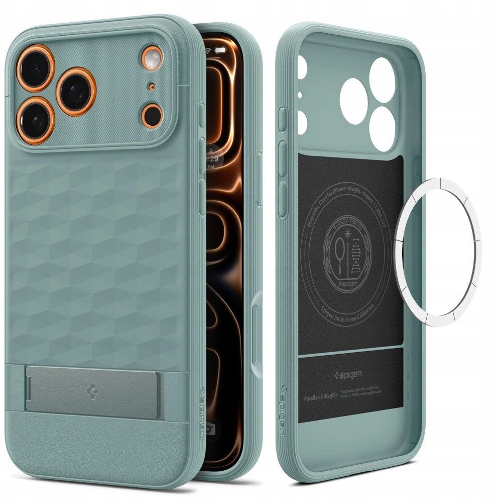 Etui Spigen Parallax S Mag MagSafe do Apple iPhone 17 Pro Max Sage Green