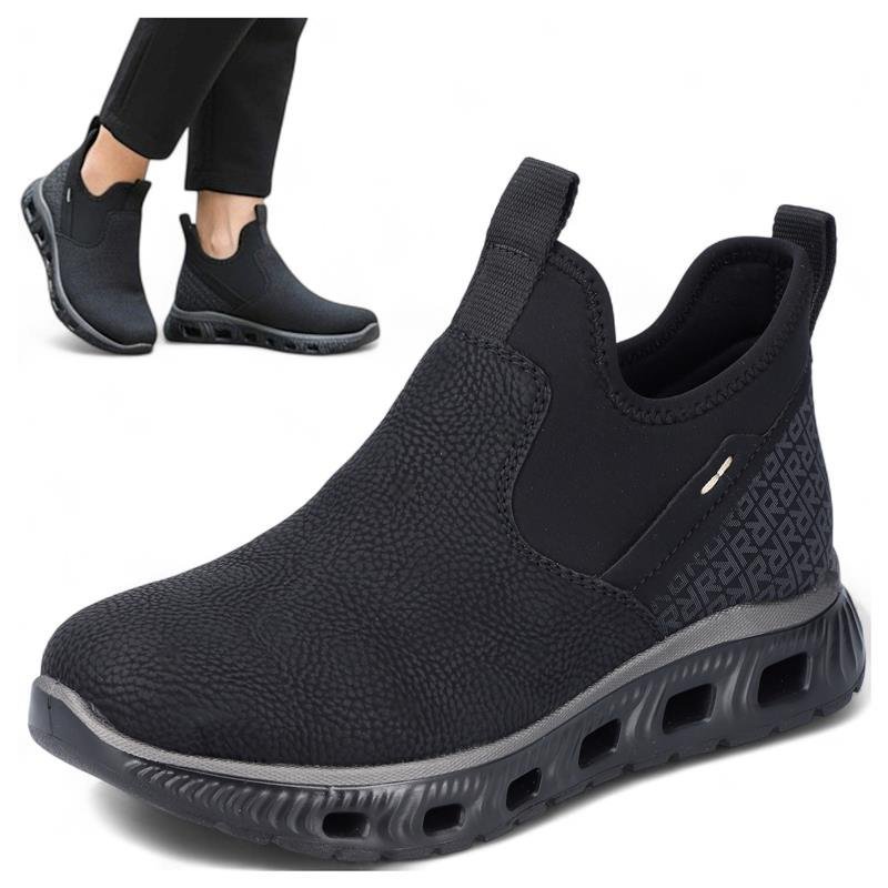 Rieker Sneakersy Damskie Sportowe Wygodne Półbuty Wsuwane Jesień Czarne 38