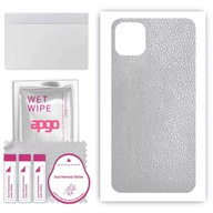 Szkła hartowane na telefon - Folia naklejka skórka strukturalna na TYŁ do Apple iPhone 11 Pro Max -  Skóra Srebrna - apgo SKINS - miniaturka - grafika 1