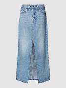 Spódnice - Spódnica jeansowa z rozcięciem - miniaturka - grafika 1