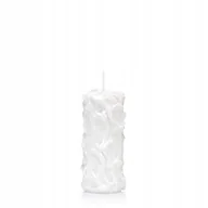 Świece - Świeca walec ŚNIEŻYNKA 10/5 cm kolor BIAŁY - miniaturka - grafika 1
