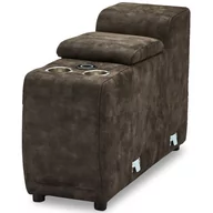 Meble modułowe i akcesoria - Ibbe Design Moduł Sofy Barowy Alexa z funkcja relaksu i z portem USB, Brązowy, Tkanina, do salonu kino domowe, 32x98x73 cm - miniaturka - grafika 1