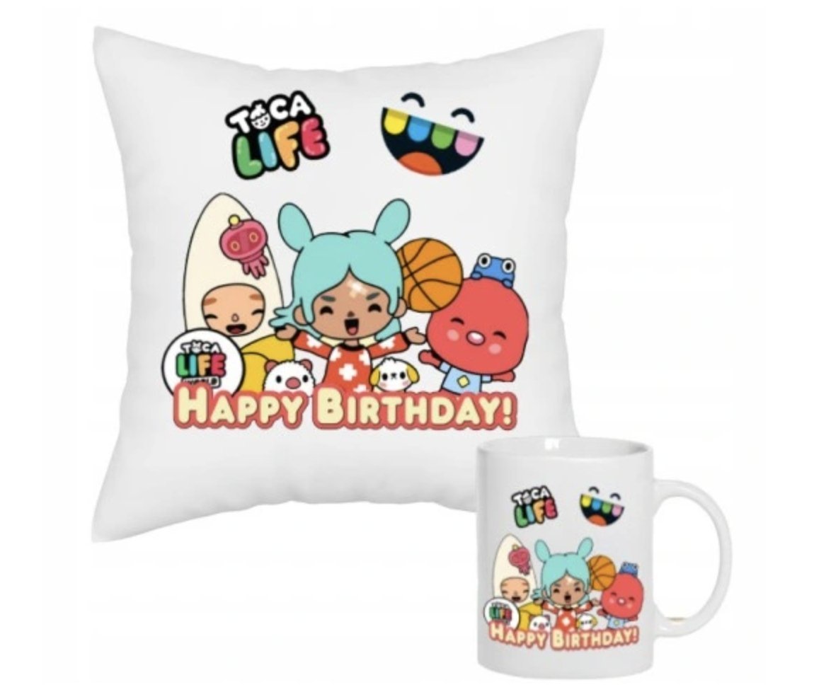 ZESTAW PODUSZKA + KUBEK Prezent KUROMI TOCA BOCA LIFE WORLD + IMIĘ 29