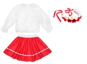 Dresy i komplety dla dziewczynek - ZESTAW NARODOWY BIAŁO-CZERWONY 134-140 3el - miniaturka - grafika 1