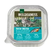 Mokra karma dla kotów - REAL NATURE WILDERNESS Adult 16 x 100 g Śledź słodkowodny z łososiem i kaczką - miniaturka - grafika 1