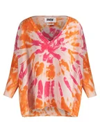 Swetry damskie - RNBW Damski sweter z dekoltem w kształcie litery V, liliowy, wielokolorowy, normalny, Lilac Multicolor, XS - miniaturka - grafika 1