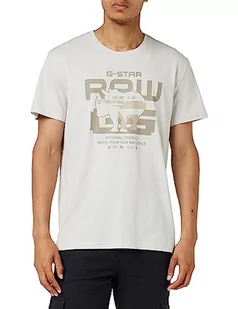 G-STAR RAW Męski t-shirt G-no Graphic, Szary (Oyster Mushroom D24695-336-d607), XL - Koszulki męskie - miniaturka - grafika 1