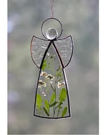 Ozdoby bożonarodzeniowe - Anioł z suszonymi polnymi kwiatami - miniaturka - grafika 1