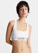 Biustonosze - Calvin Klein Stanik Damski Biały Miękki z Logo XS 0z5d3_d* Tia - miniaturka - grafika 1
