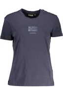 Koszulki i topy damskie - DAMSKI T-SHIRT Z KRÓTKIM RĘKAWEM NAPAPIJRI NIEBIESKI - Napapijri - miniaturka - grafika 1