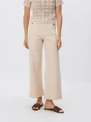 Spodnie damskie - Reserved - Jeansy culotte - kremowy - miniaturka - grafika 1