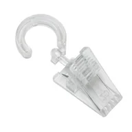 Akcesoria do wystroju okien - Klamerka z haczykiem bezbarwne - 20 sztuk - miniaturka - grafika 1