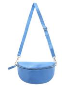 Torebki damskie - Zwillingsherz Skórzana torebka w kolorze niebieskim - 23 x 14 x 7 cm - miniaturka - grafika 1