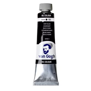 Farba olejna, czerń słoniowa, 40 ml - Farby i media malarskie - miniaturka - grafika 1
