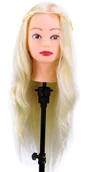 Manekiny wystawowe - Główka Szkoleniowa Fryzjerska Z Włosami Długie Grube Manekin Fryzjerstwo - miniaturka - grafika 1