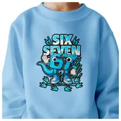 Bluzy dla dziewczynek - BLUZA DZIECIĘCA 67 SIX SEVEN KLOCKI VIRAL DLA CHŁOPCA DZIEWCZYNKI 134-140 - miniaturka - grafika 1