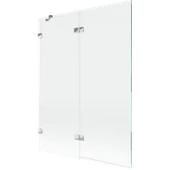 Parawany nawannowe - Mexen Lunar parawan nawannowy 2-skrzydłowy lewy 130 x 150 cm, transparent, chrom - 897-130-100-01-00-L - miniaturka - grafika 1