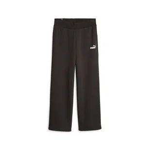 Damskie Spodnie PUMA ESS+ STRAIGHT LEG SMALL LOGO PANTS FL 67609301 – Czarny - Spodnie damskie - miniaturka - grafika 1