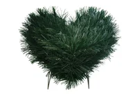 Sztuczne kwiaty - PODKŁAD SZTUCZNY FLORYSTYCZNY POD STROIK SERCE 33x23 - miniaturka - grafika 1