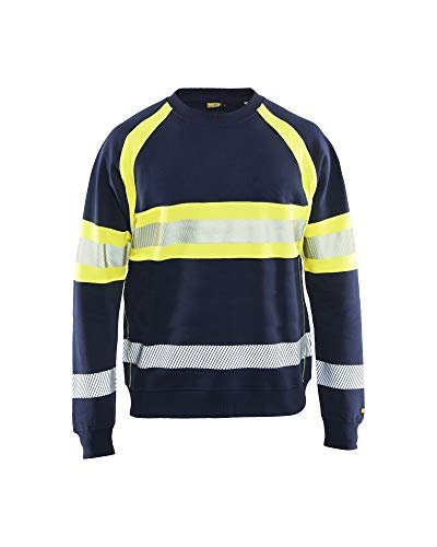 BLÅKLÄDER Hi Vis Sweter Męski 4XL Granatowy/Żółty