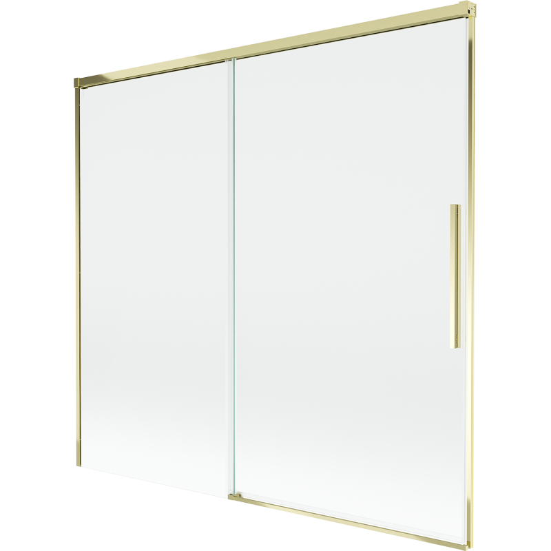 Mexen Rox parawan nawannowy 2-skrzydłowy rozsuwany 170 x 150 cm, transparent, złoty - 8C9-170-001-50-00