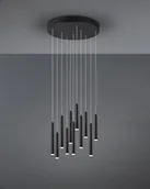 Lampy sufitowe - Trio Leuchten Lampa wisząca czarna z 3-stopniowym ściemnianiem LED 11-punktowym - Tubas - miniaturka - grafika 1
