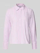 Bluzki damskie - Bluzka koszulowa o kroju regular fit z czystej wiskozy model ‘BERIT’ - miniaturka - grafika 1