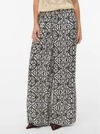 Spodnie damskie - Vero Moda Spodnie materiałowe Menny 10282478 Beżowy Wide Leg - miniaturka - grafika 1