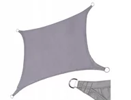 Parasole ogrodowe - Żagiel Przeciwsłoneczny Zaciemniacz Parasol Ogrodowy 3X4M Szary Perfectlife - miniaturka - grafika 1