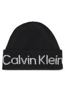 Czapki damskie - Calvin Klein Czapka Logo Reverso Tonal Beanie K60K611151 Czarny - miniaturka - grafika 1