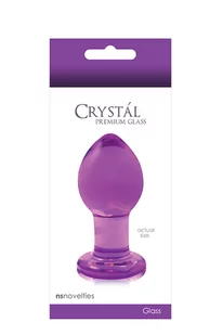 NS Novelties crystal medium purple - Szklany korek analny, Fioletowy  << DYSKRETNIE   |   DOSTAWA 24h   |  GRATISY - Korki analne - miniaturka - grafika 2