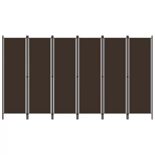 Parawan 6-panelowy, brązowy, 300 x 180 cm - Parawany - miniaturka - grafika 1