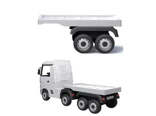 Lean Cars Naczepa do pojazdu na akumulator HL358 Mercedes Actros biała 7711 - Pojazdy elektryczne dla dzieci - miniaturka - grafika 2